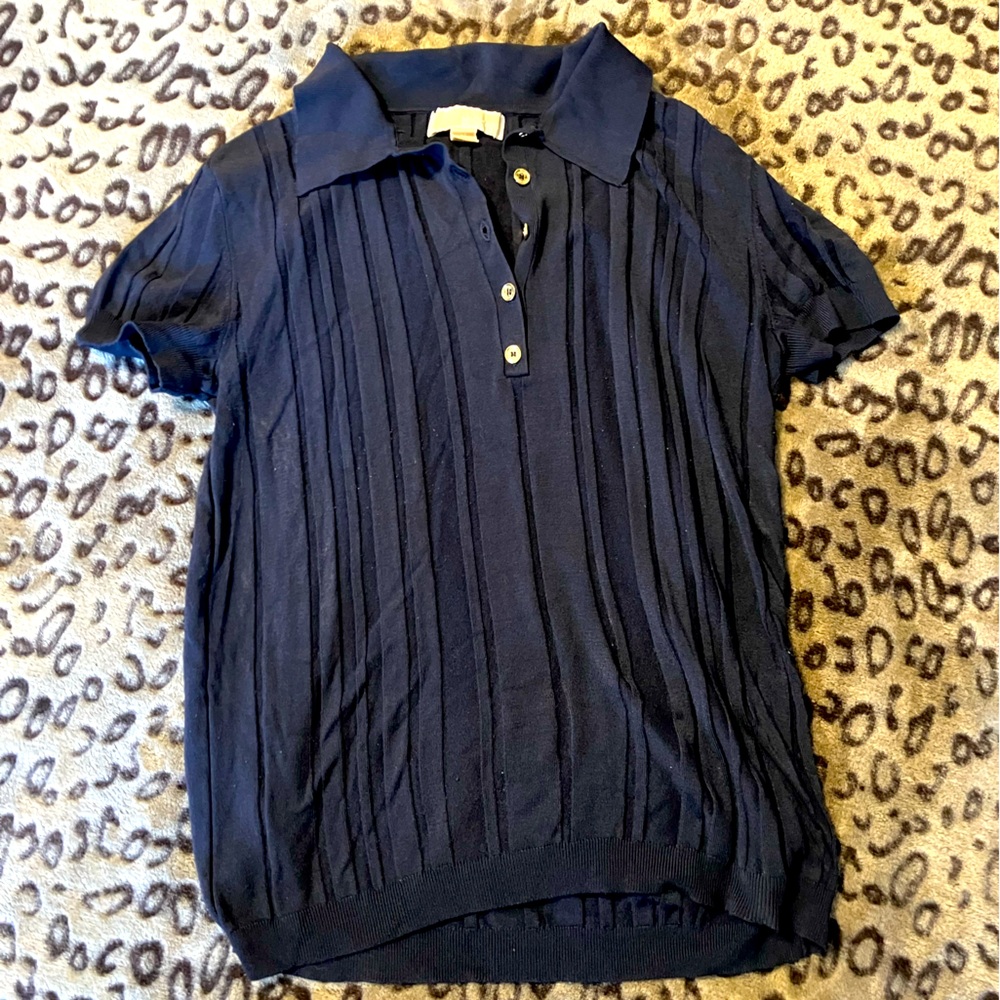 Navy Michael Kors Branded Polo Shirt in Size Medium (fits Small as well)